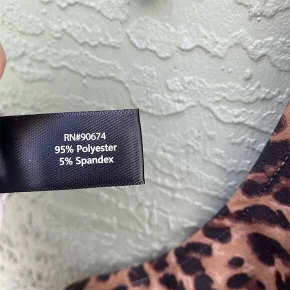 Boston Proper Leopard Print Zip-Up Women’s Size L Multicolor Sleeveless - Picture 6 of 7